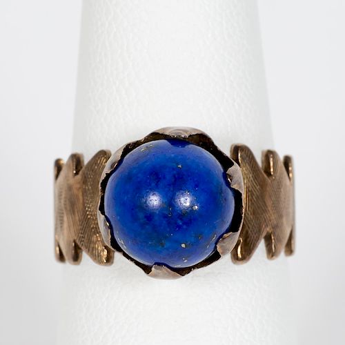 10k Gold & Lapis Lazuli Stylized Ring