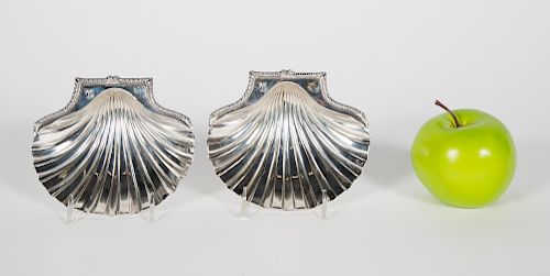 Pair George III Sterling Silver Butter Shells