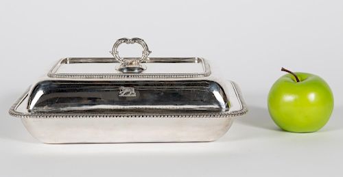 English Georgian Sterling Entree Dish with Cover