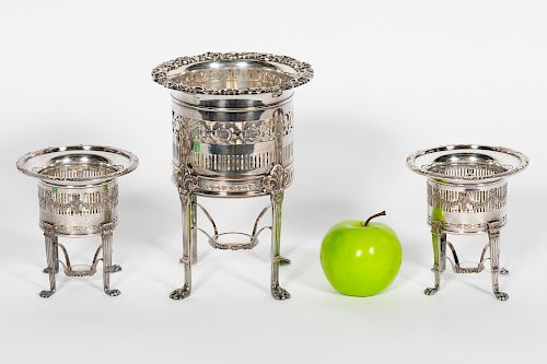 19th C. English Sheffield Silver Plate Cachepots