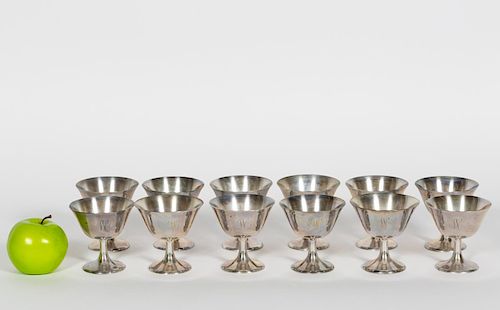 12 Wallace Sterling Silver Champagne/Sherbets