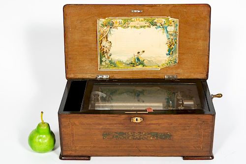 19th Century Swiss Cylindrical Music Box