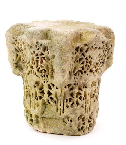 10th C. Spanish Umayyad Carved Marble Capital