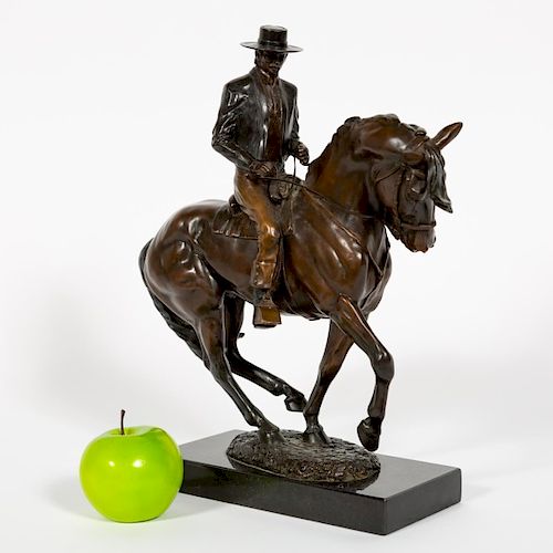 Gill Parker Bronze Sculpture, Man on Horseback