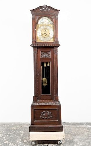 Tiffany & Co. Beaux Arts Mahogany Tall Case Clock