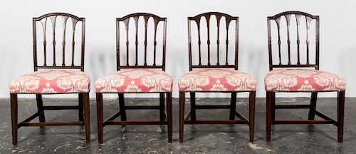 Set, 8 Hepplewhite Style Mahogany Dining Chairs