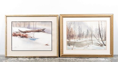 Two Late 20th Century Watercolor Landscapes