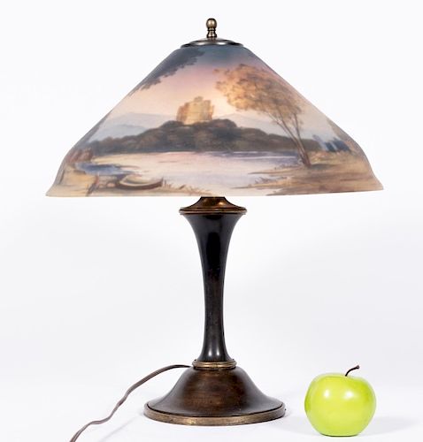 Antique Pairpoint "Carlisle" Reverse Painted Lamp