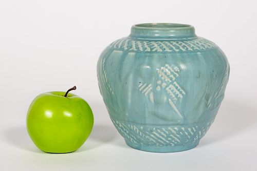Rookwood Blue Glazed Pottery Vase 6741 Circa 1945
