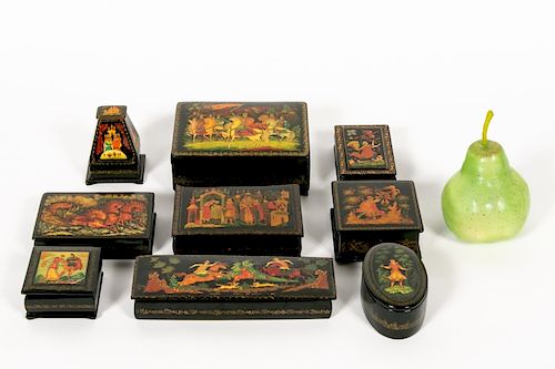 Nine Russian Lacquered Boxes, Fairy Tales & Heroes