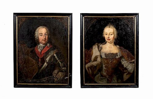 18th C. Portraits of Francis I & Maria Theresa