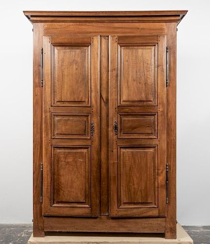 19th C. French Walnut Regence Style Armoire
