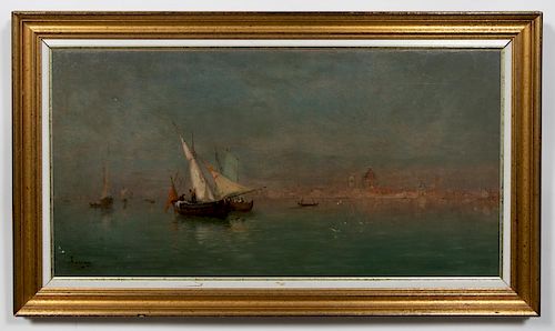 Adolphe Appian Signed Oil, "Le Matin a Venise"