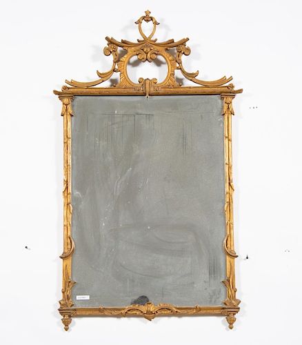 Scrolled Rococo Style Giltwood Mirror