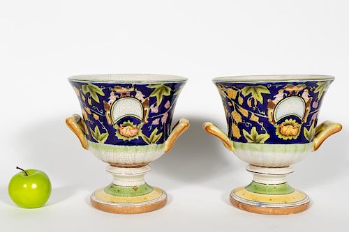 Pair of Italian Style Ceramic Urns