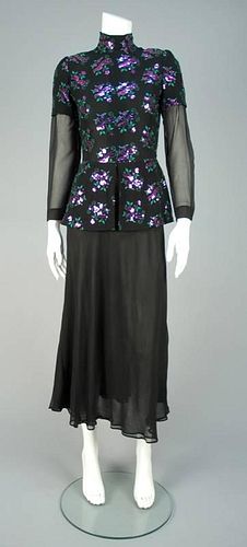 THEA PORTER SEQUINED and EMBROIDERED SILK GOWN, 1970s.