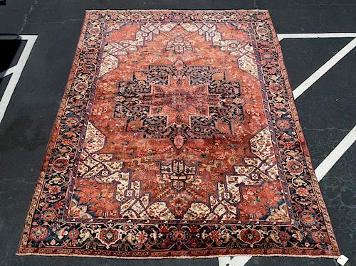 Persian Heriz Hand Woven Carpet, 13'6" x 9'7"
