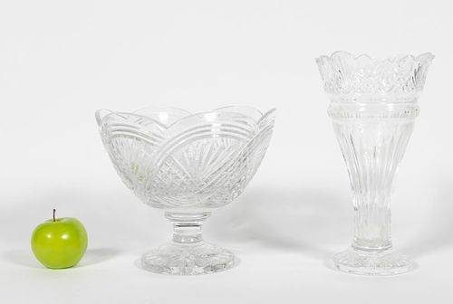 Waterford Crystal Punch Bowl and Vase