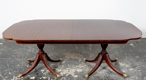 Kindel Double Pedestal Dining Table w/ 3 leaves