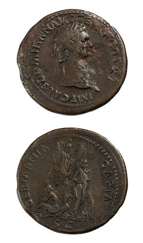 Roman Domitian Bronze Sestertius - Rome Mint