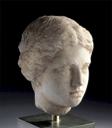 Stunning Roman Marble Head of a Young Woman