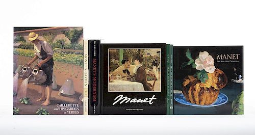 Wittmer, Pierre / Fell, Derek / Mauner, George / Fried, Michael / Pickvance, Ronald... Libros sobre Caillebotte, Manet y Monet. Pzas: 7