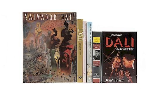 Watch, Kenneth / Descharnes, Robert / Gibson, Ian / Secrest, Meryle. Libros sobre Salvador Dalí. Piezas: 6.