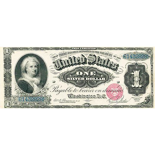 U.S. 1886 MARTHA WASHINGTON $1 SILVER CERTIFICATE