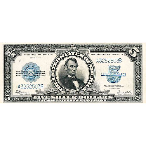 U.S. 1923 $5 PORTHOLE SILVER CERTIFICATE