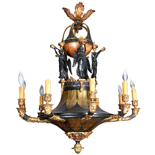 19th Century French Empire Style Chandelier