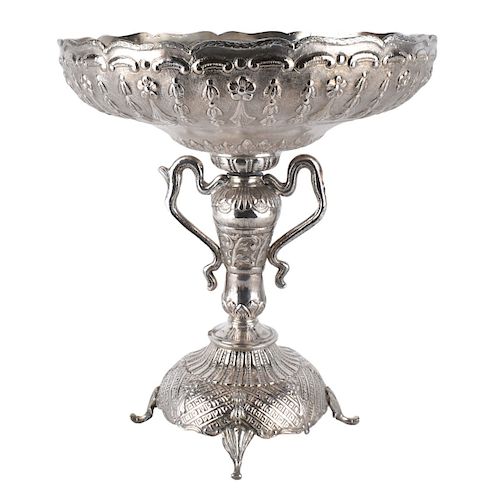 Large Antique Sterling Footed Compote