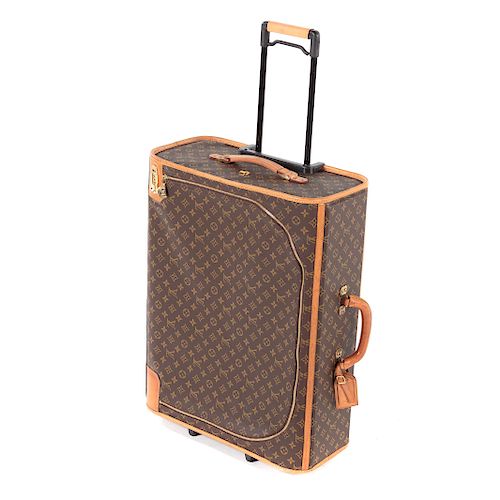 Louis Vuitton Brown Monogram Canvas Leather Excursion Travel Bag Auction