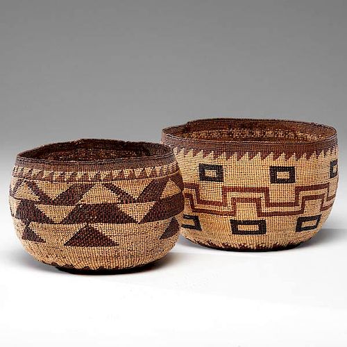 Northern California Acorn Mush Baskets Deaccessioned from a Midwestern Museum 