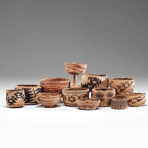 Collection of Miniature Northern California Baskets 