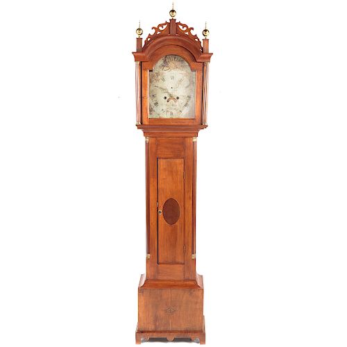 Federal New Hampshire Maple Tall Cased Clock
