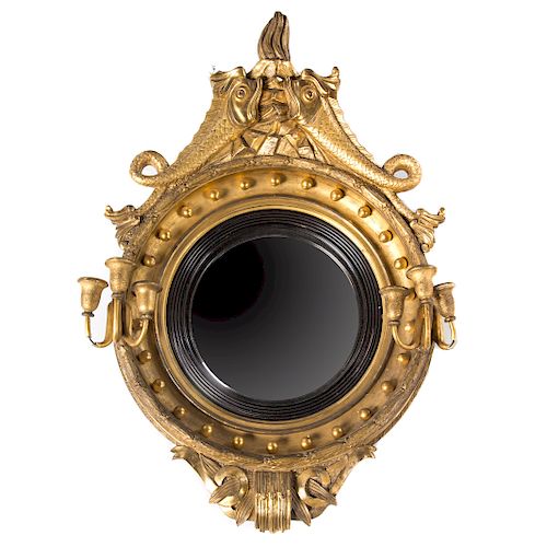 Regency Gilt Girondole Mirror