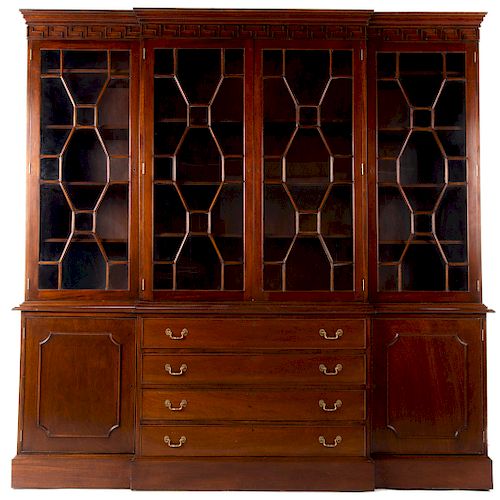 Potthast Bros. Federal Style Mahogany Breakfront
