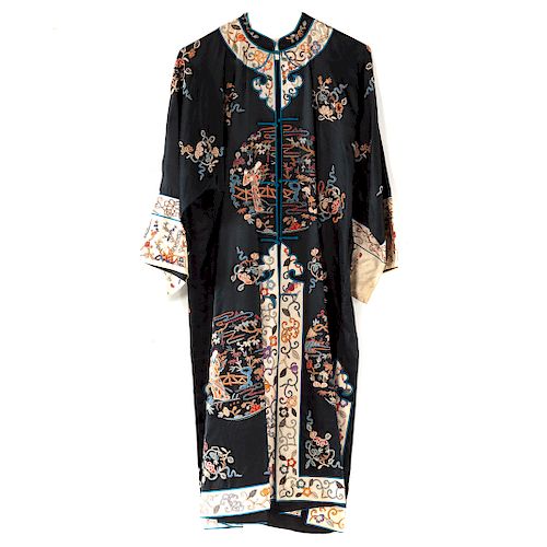 Chinese Embroidered Silk Tunic