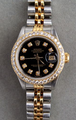 Rolex 18K Stainless Steel & Diamonds Ladies' Watch