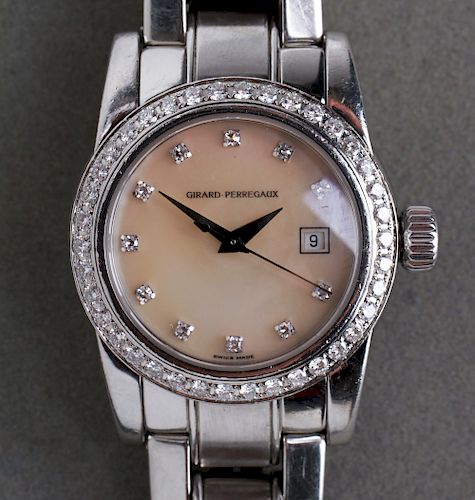 Girard Perregaux Diamond Stainless Steel Watch