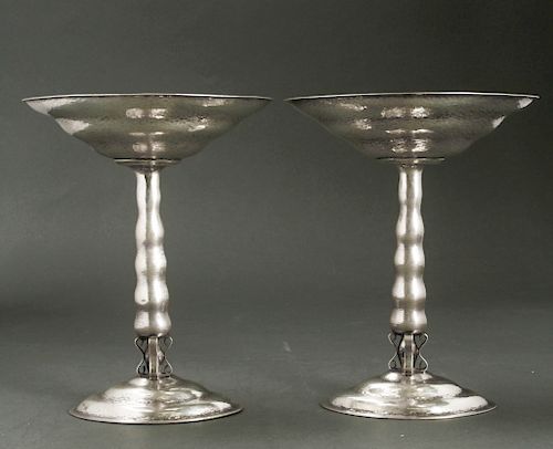 Reed & Barton Sterling Silver Footed Dishes, Pair