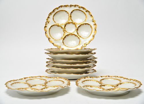Haviland France Limoges Porcelain Oyster Plates 9