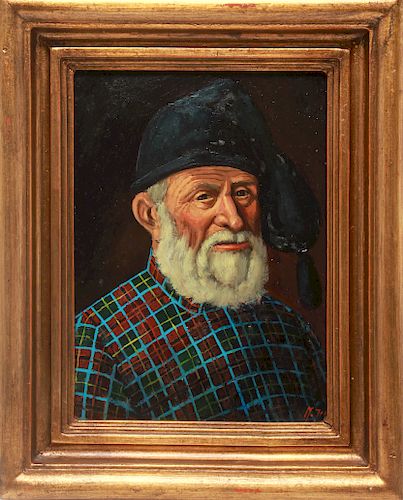 N. Jonge "Portrait of a Bearded Man" Oil on Copper