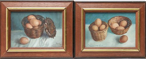 Paul Longenecker "Baskets and Eggs" Oil on Canvas 2