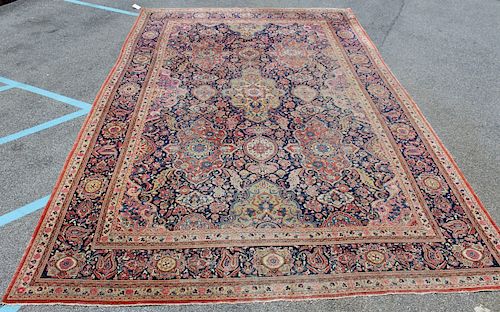 Large Antique and Finely Hand Woven Kashan Carpet