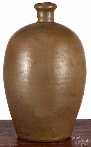 Pennsylvania one-gallon stoneware jug, 19th c., impressed J. Swank & Co. Johnstown, PA., 12'' h.