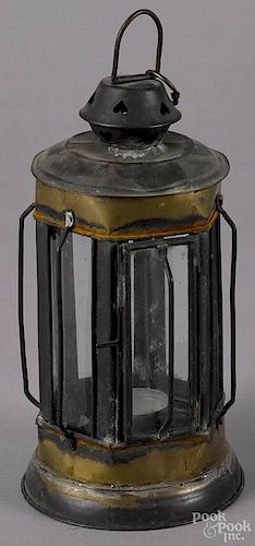 Tin carry lantern, 19th c., 8 3/4'' h.