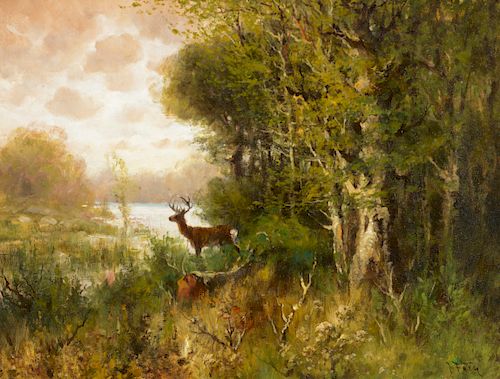 John Fery (1859–1934): Deer in Forest