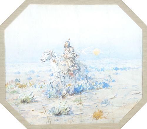 Charles M. Russell (1864–1926): Indian on Horseback
