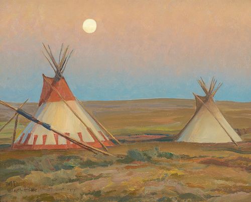 Maynard Dixon (1875–1946): Evening on the Blackfeet Reservation (1917)